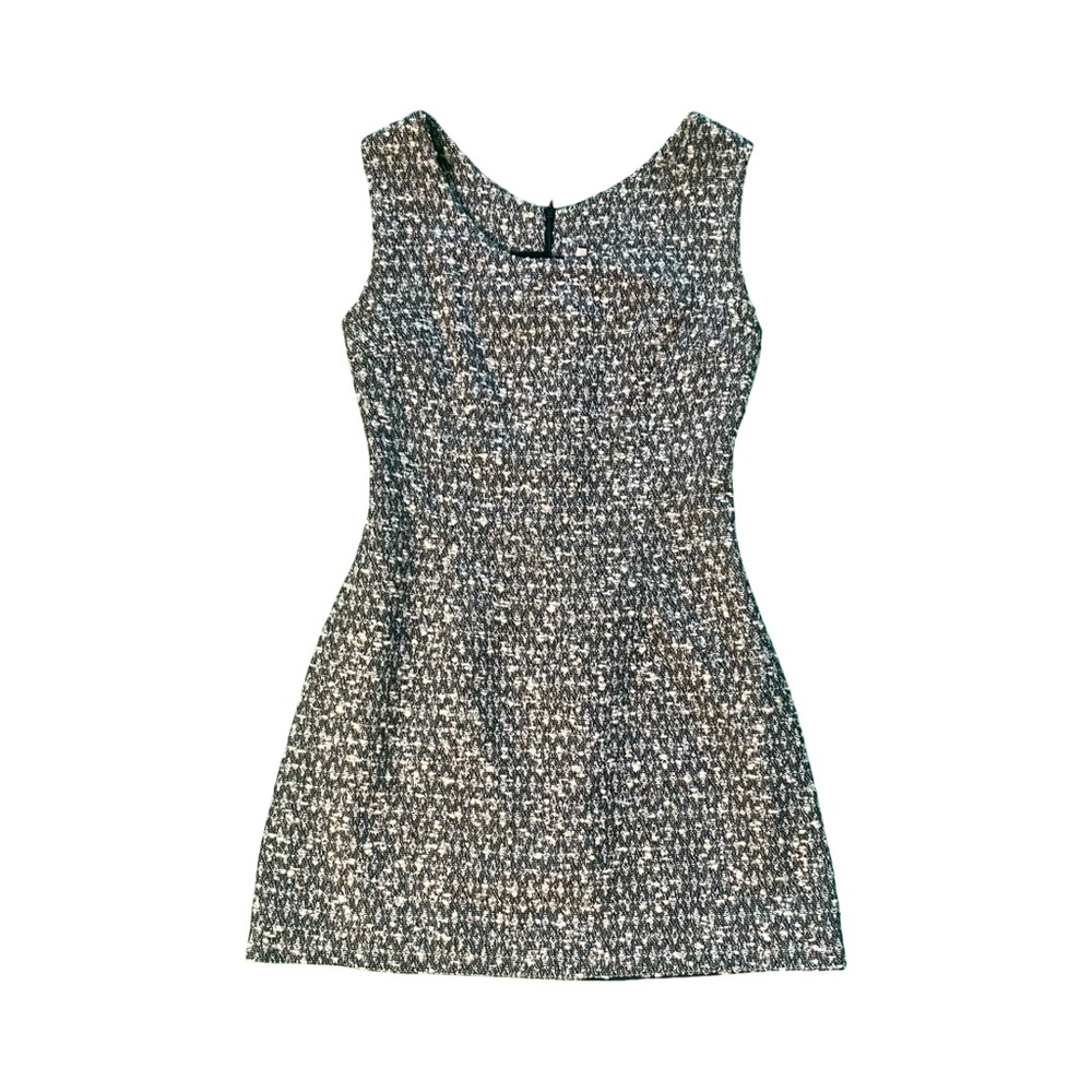Vintage Italian Made Black and Cream Mini Dress (Size XS)
